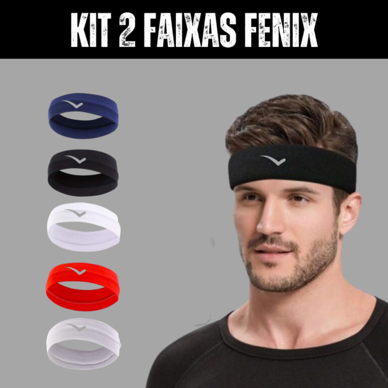Kit com 2 testeiras anti suor faixa para cabelo en
