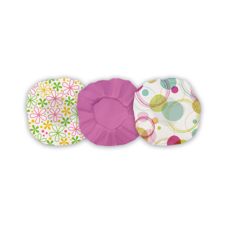 Kit com 3 Toucas de Plástico Impermeável para Ba