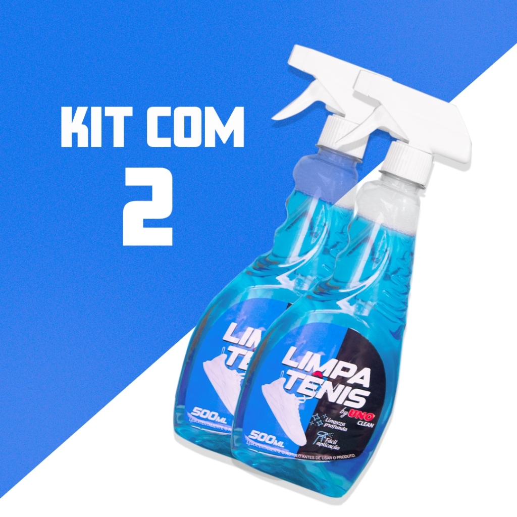 Kit 2 Limpa Tênis Branco Sapato Calçado 500ml Spray Premium Top Profissional Perfume Limpeza Manchas