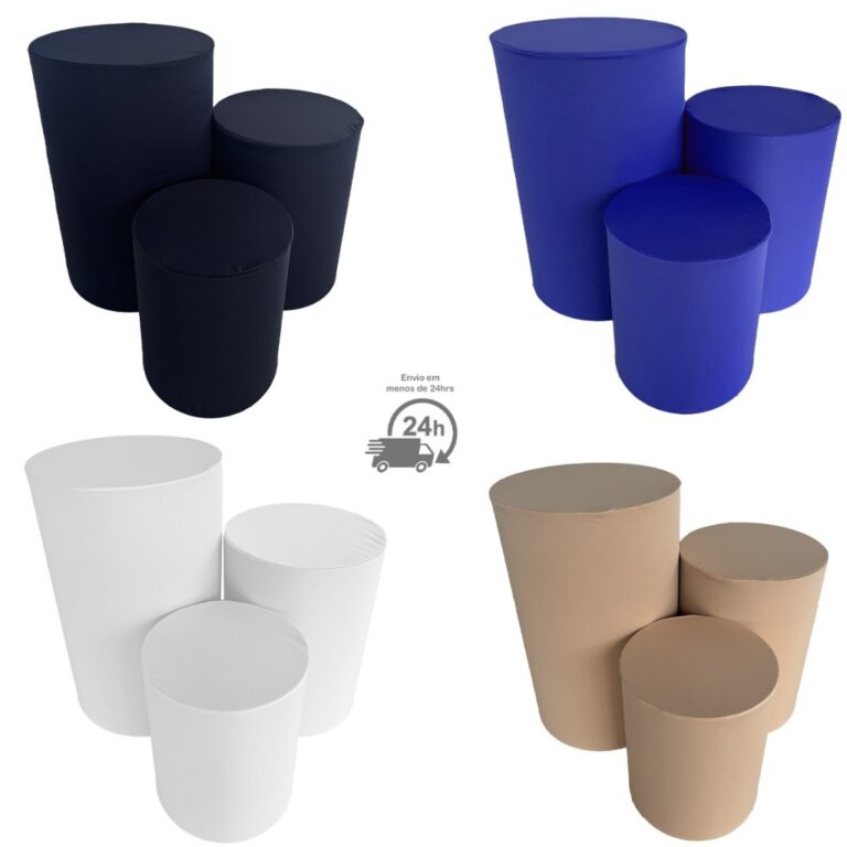 Trio De Capas Para Cilindros De Festa Com Elastico