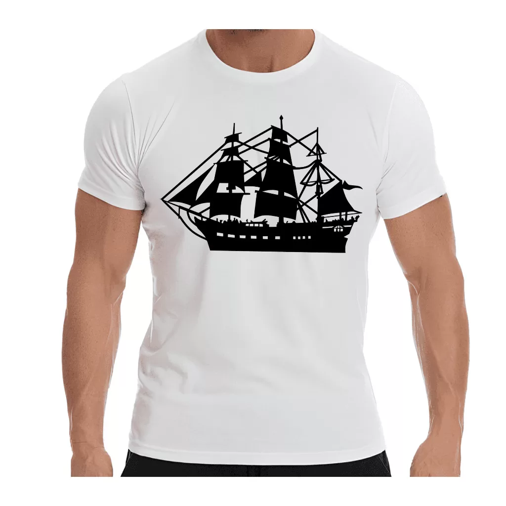 Camiseta Caravela Pirata Navio Mar