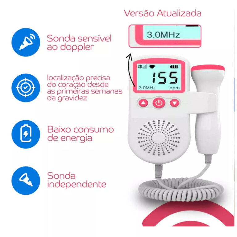 Monitor Portátil de Batimento Cardíaco Fetal Beb