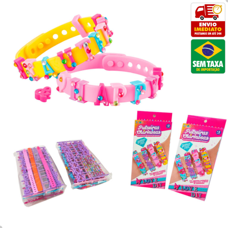Kit Pulseira Pingentes DIY Charm Bracelets Brinque