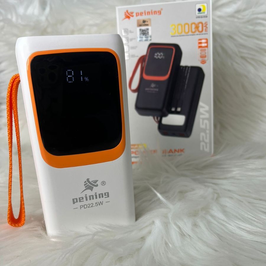 Carregador Portátil Power Bank 30000mAh 22.5W – Alta Capacidade e Várias Entradas