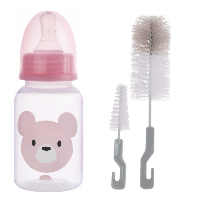Kit Mamadeira 150ml E Escova De Limpeza Higieniza