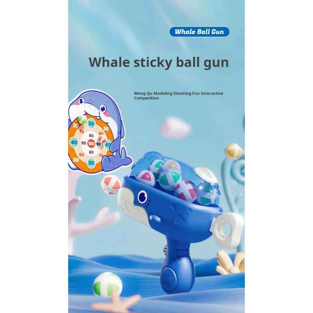 Lançador de Bolinhas Baleia azul