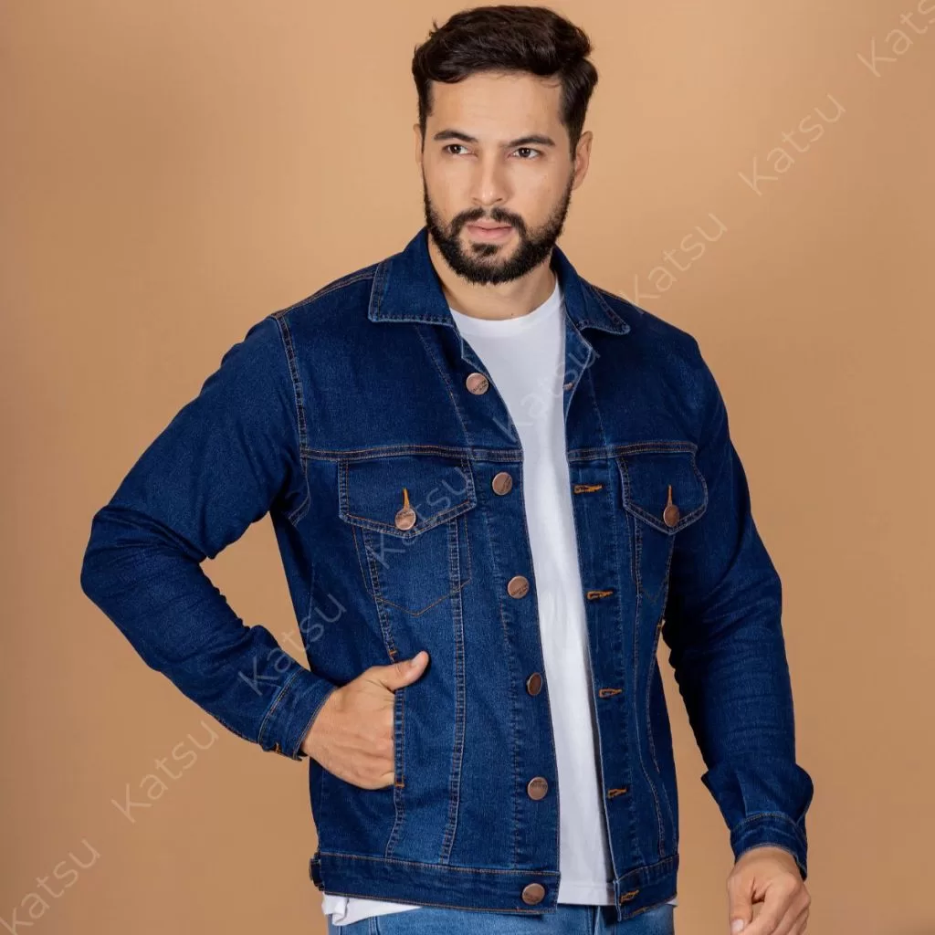 Jaqueta Jeans Masculina Moda Homem Inverno Frio Casaco Quentinho Roupa Masculina