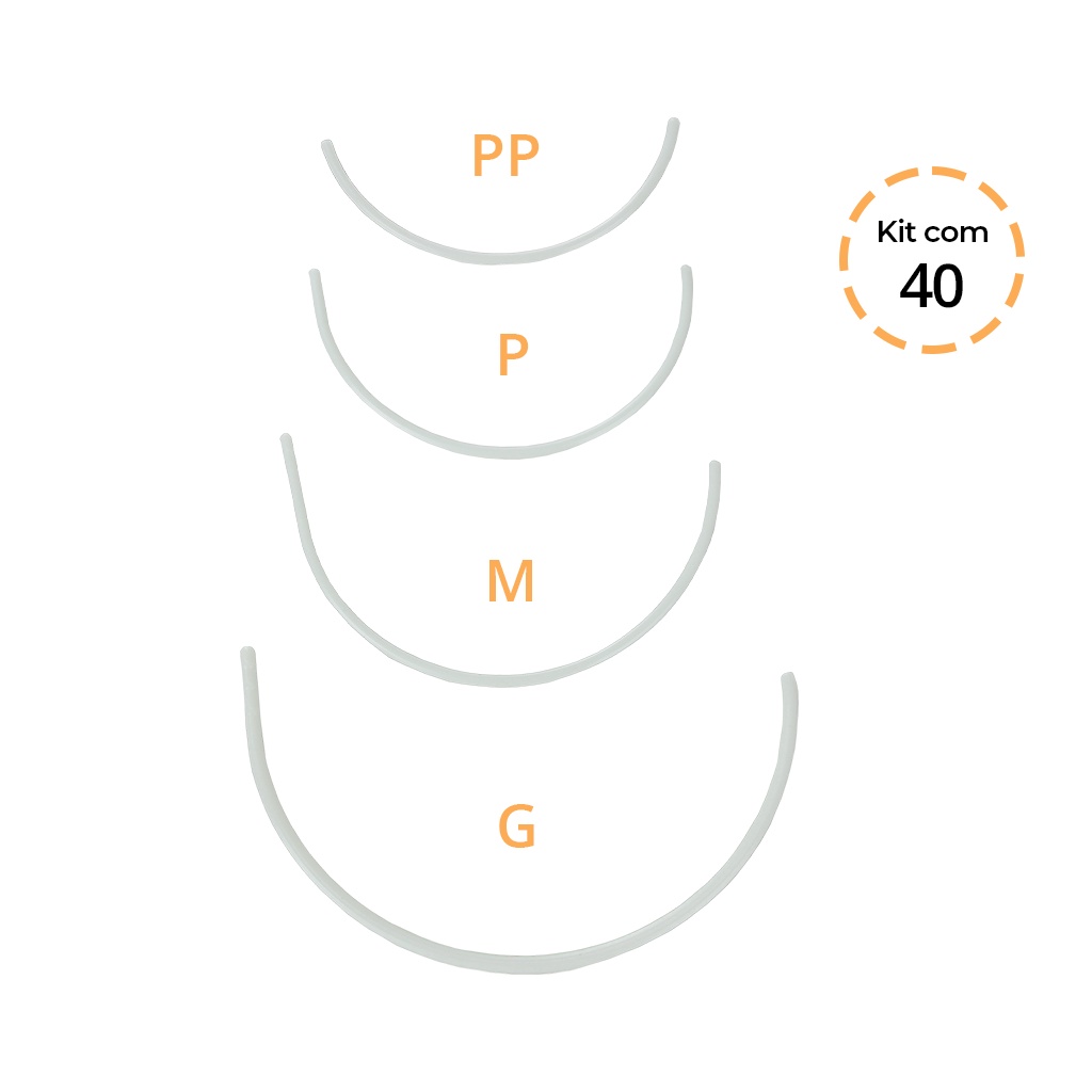 Arco Plástico Para Sutiã Com 40 Unidades Do Pp Ao Gg