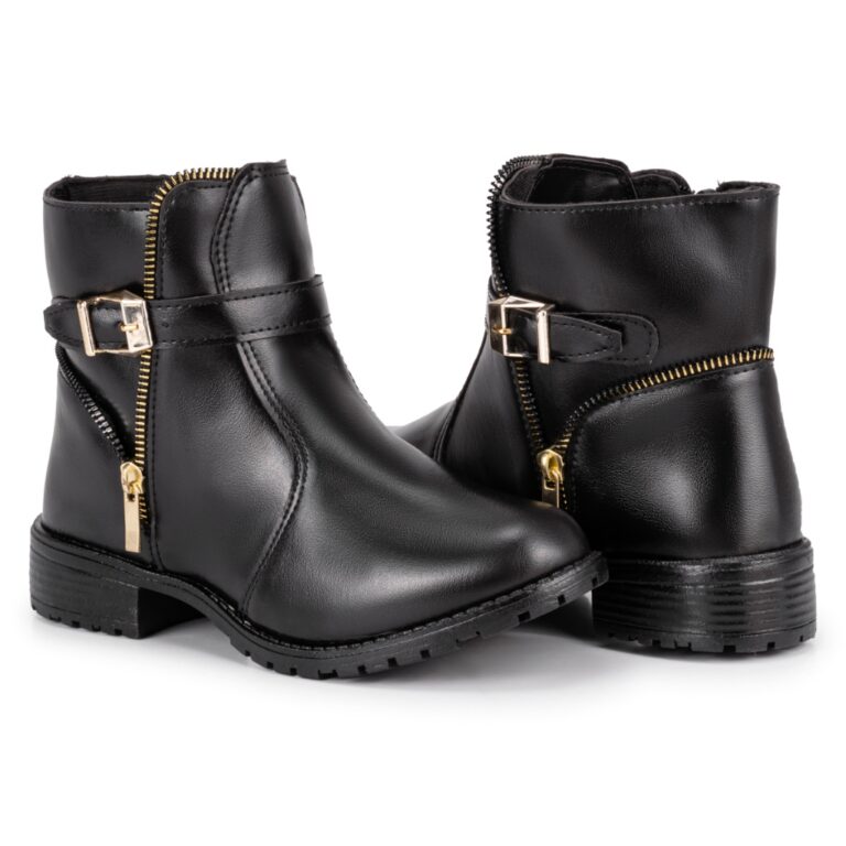 Bota Botinha Feminina Casual Cano Curto Sem Salto 