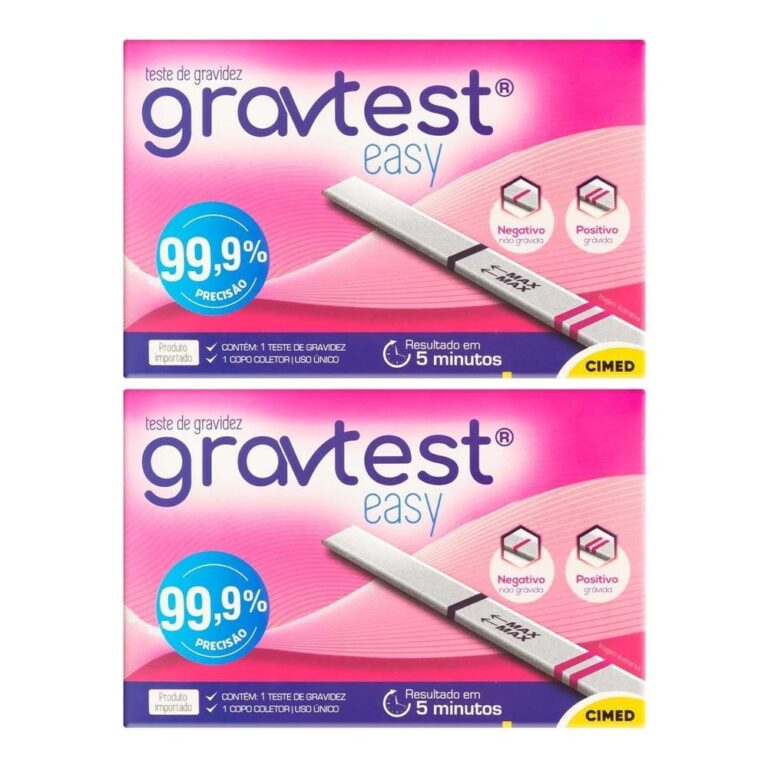 Kit 2 unidades Teste de Gravidez em Tira Gravtest 
