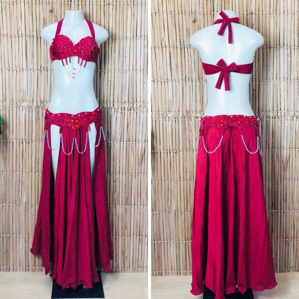 [Liquidação] Dança do Ventre Traje Bordado Completo – Pronta Entrega – TPCL-759