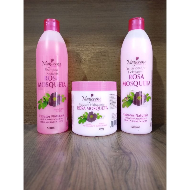kit Capilar Rosa Mosqueta SHAMPOO+CONDICIONDOR+MÁSCARA