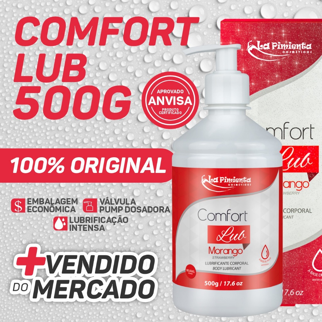 LUBRIFICANTE ÍNTIMO COMFORT 500 COM HIDRATAÇÃO E MACIEZ PARA O CUIDADO ÍNTIMO DIÁRIO