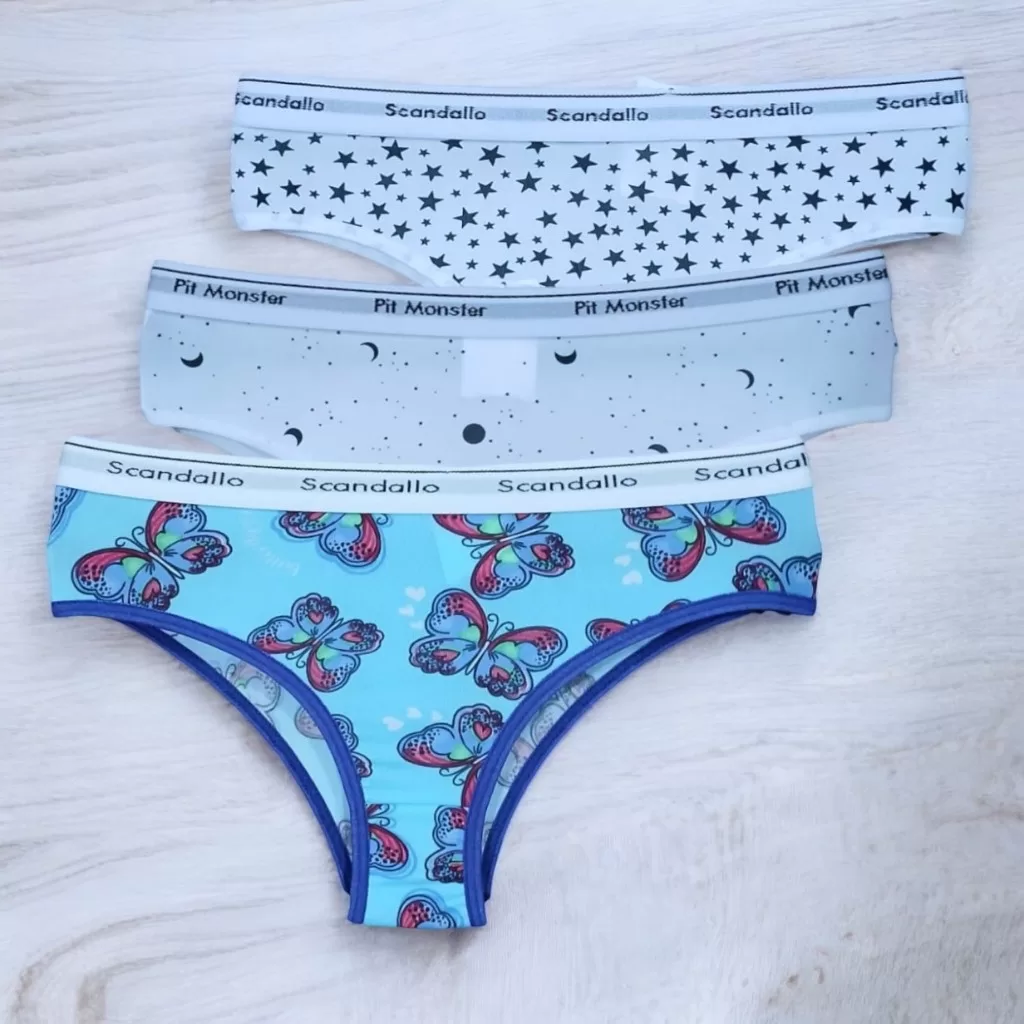 Kit 3 Calcinha Estampada Confortável Tanga Respirável Moda Íntima Lingerie Feminina Barata Sexy