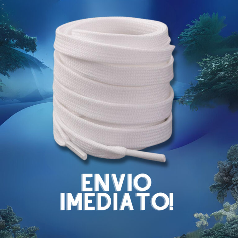 Cadarço Poliéster Ténis Achatado 140cm Branco P