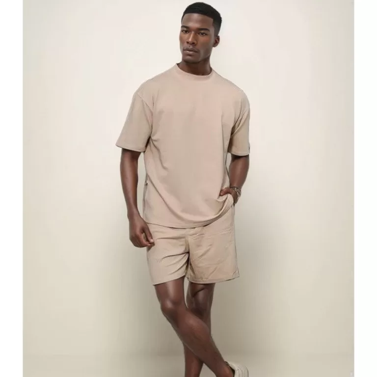 Conjunto Casual Masculino Camiseta Oversized Lisa 