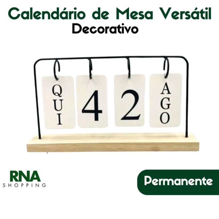 Calendário de Mesa Decorativo Permanente