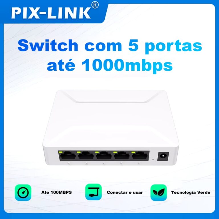 Roteador Switch de Rede 5 Portas Gigabit 10/100/10