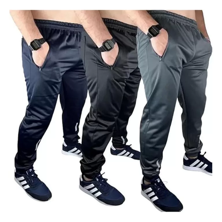 Kit 3 Calças Jogger Masculina Slim Fit Academia P