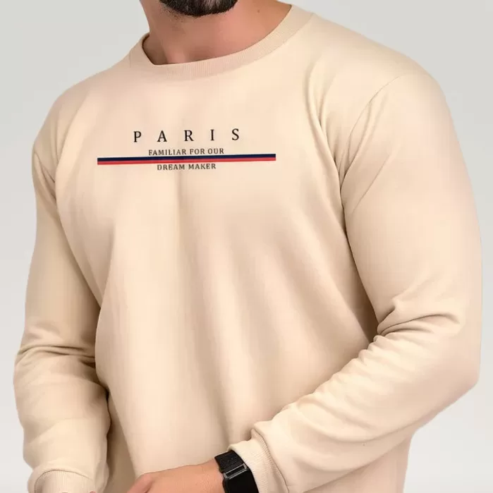 Moletom Sem Capuz Estampa Paris Blusa de Frio Flan