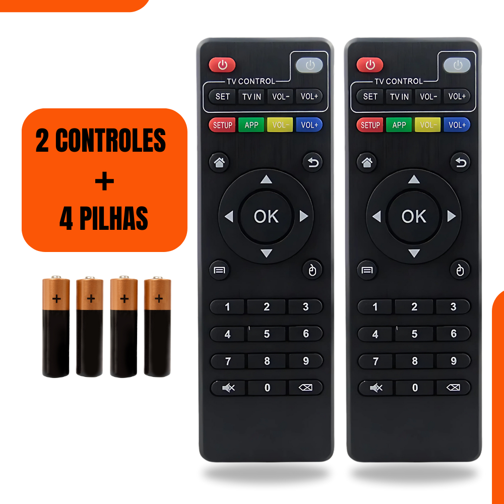 Kit 2 Controle Remoto Para Tv Universal Compativel Com Todas TV Box