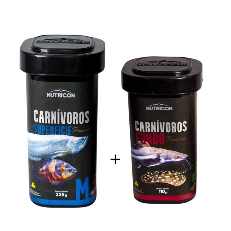 Kit Ração Carnívoro Superfície M 225g+ Fundo 1