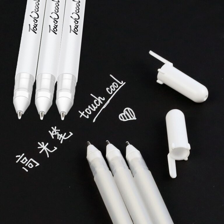 5 Peças Caneta Destaque 0.8mm Grafite Branca Anti