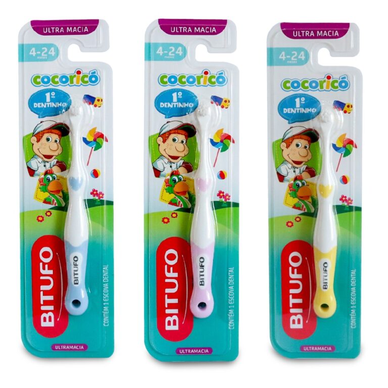 Escova De Dente Bitufo Cocoricó 1° Dentinho Ultr
