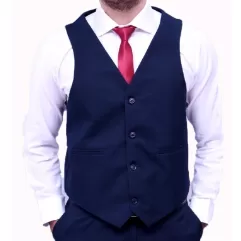 Colete Masculino Slim Fit 4 Botões com Fivela par