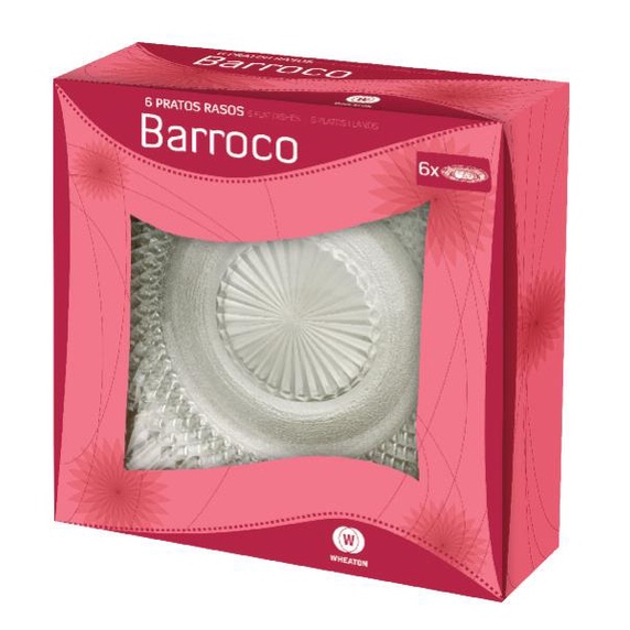 BARROCO – CJ PRATO RASO C/ 06 PC 23,4X22,5X2