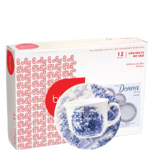 DONNA PLUS CENA INGLESA CJ XICARA CHA C/ PIRES 12 