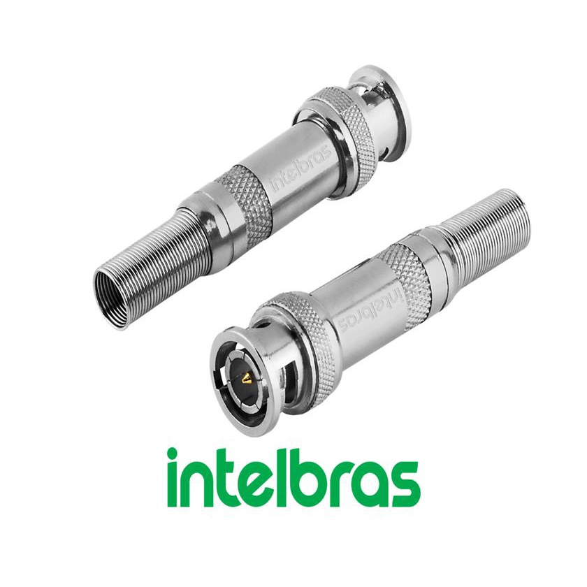 Conector Intelbras Bnc Mola Conex 1000 Cftv (10 unidades)