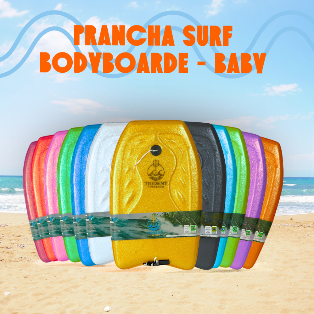 Prancha Surf BodyBoard Baby Com Leash Praia Piscina