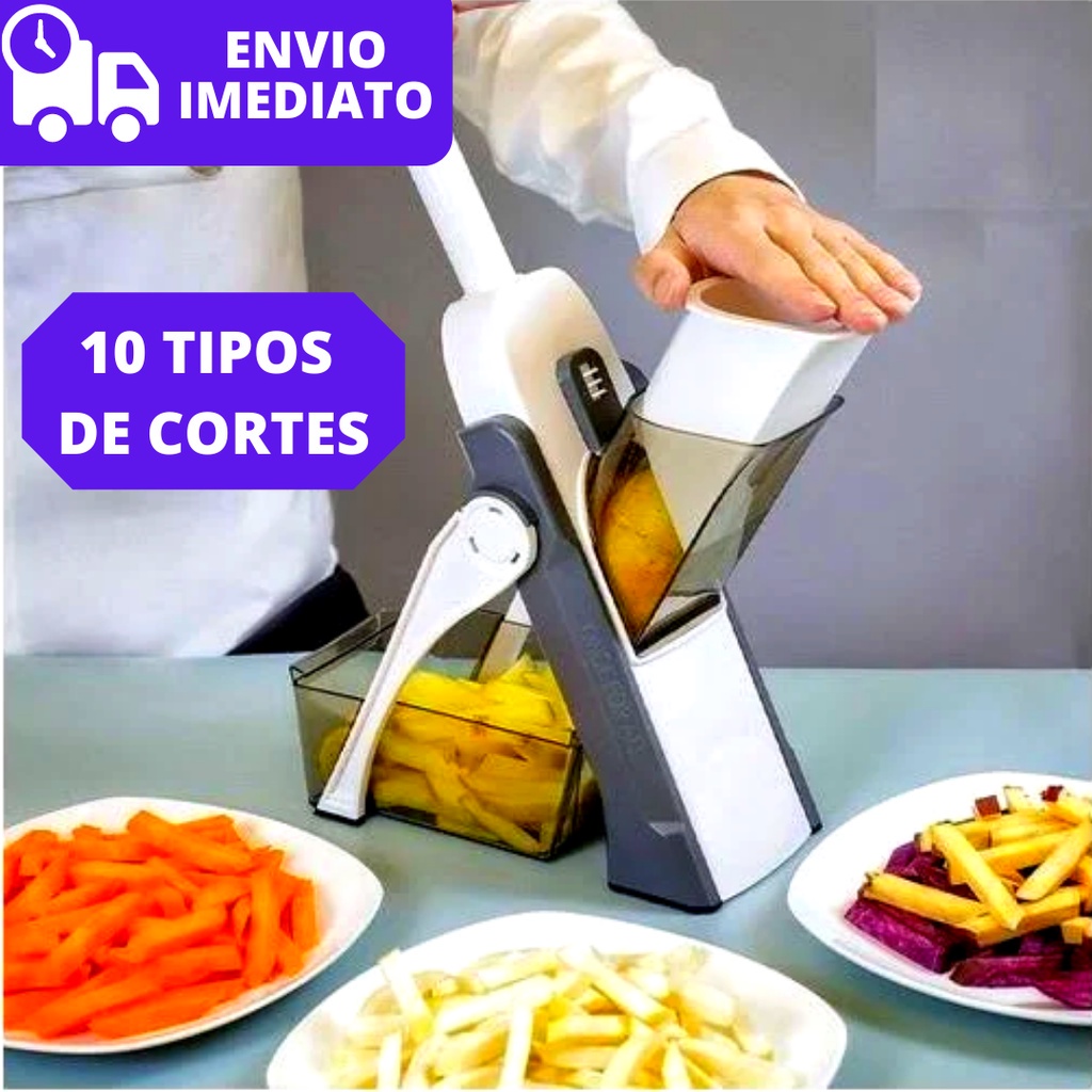Cortador Fatiador Mandoline Multifuncional 5 Funções para Cortar Batata Legumes e Vegetais Alta Qual