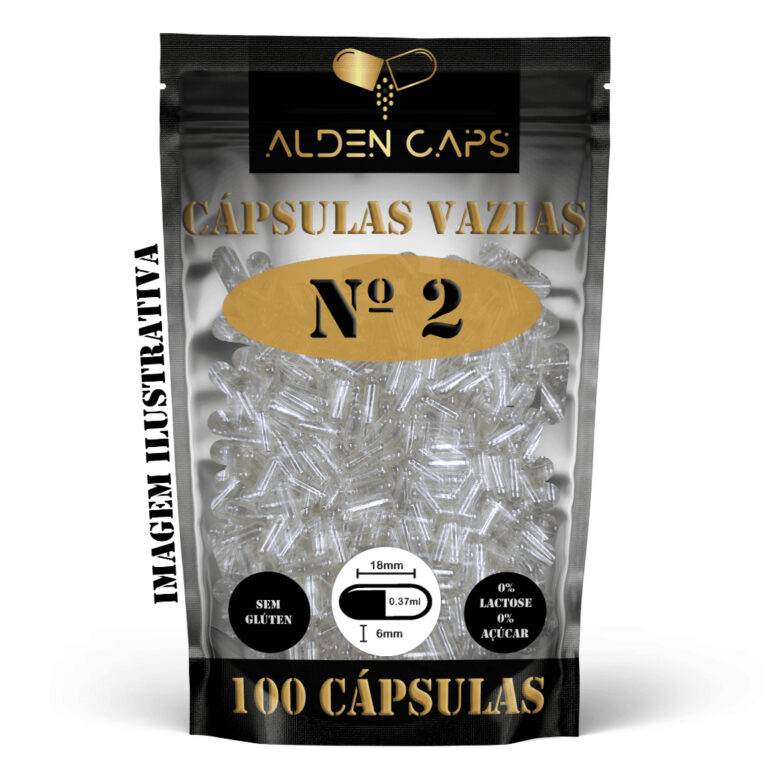 100 Cápsulas Vazias de Gelatina N. 2 (300mg)