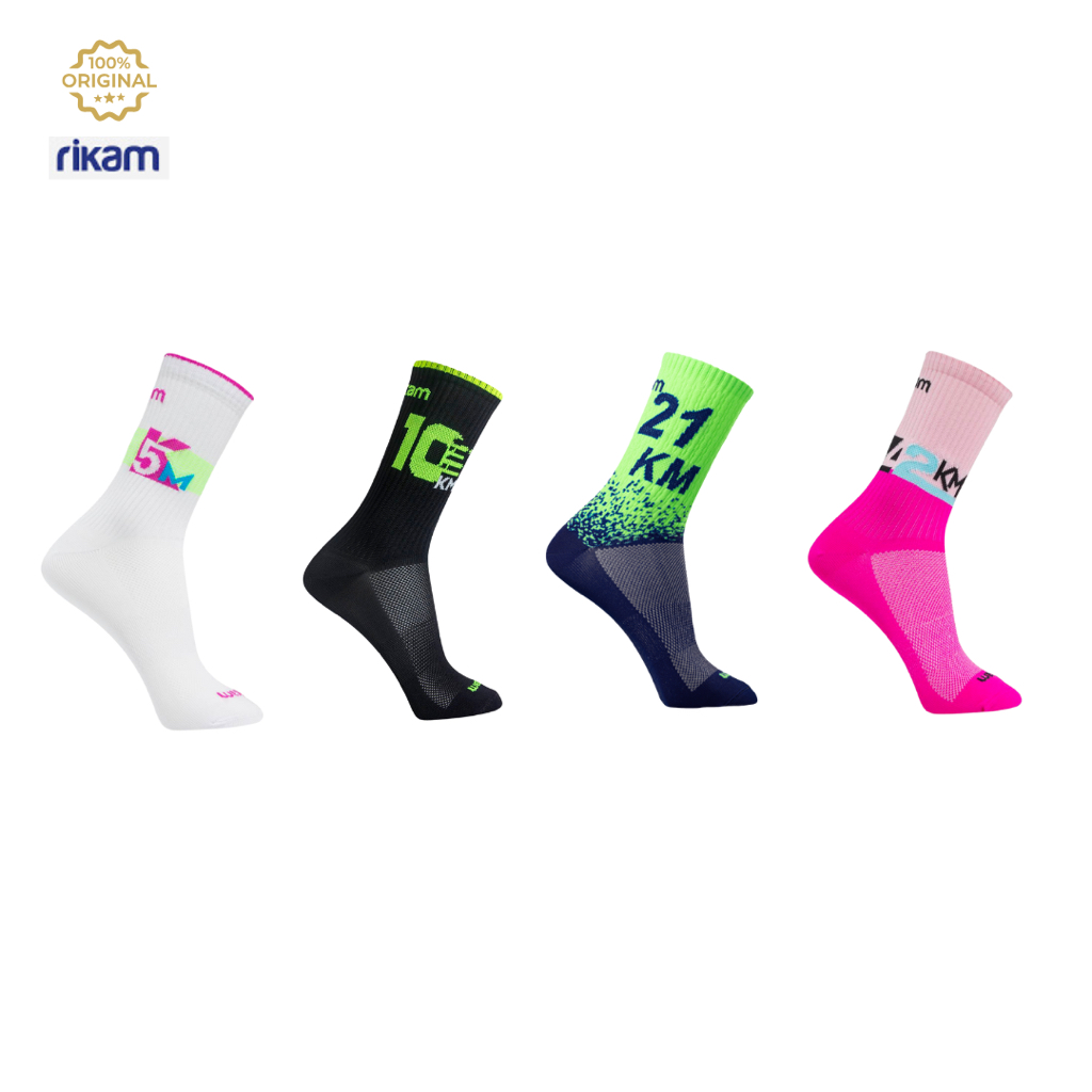Meia Cano Médio Microfibra Corrida academia Bike Feminina Rikam