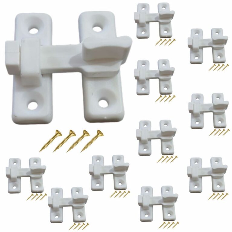 Kit 10 Fecho Plástico Para Porta Sanfonada Com Pa
