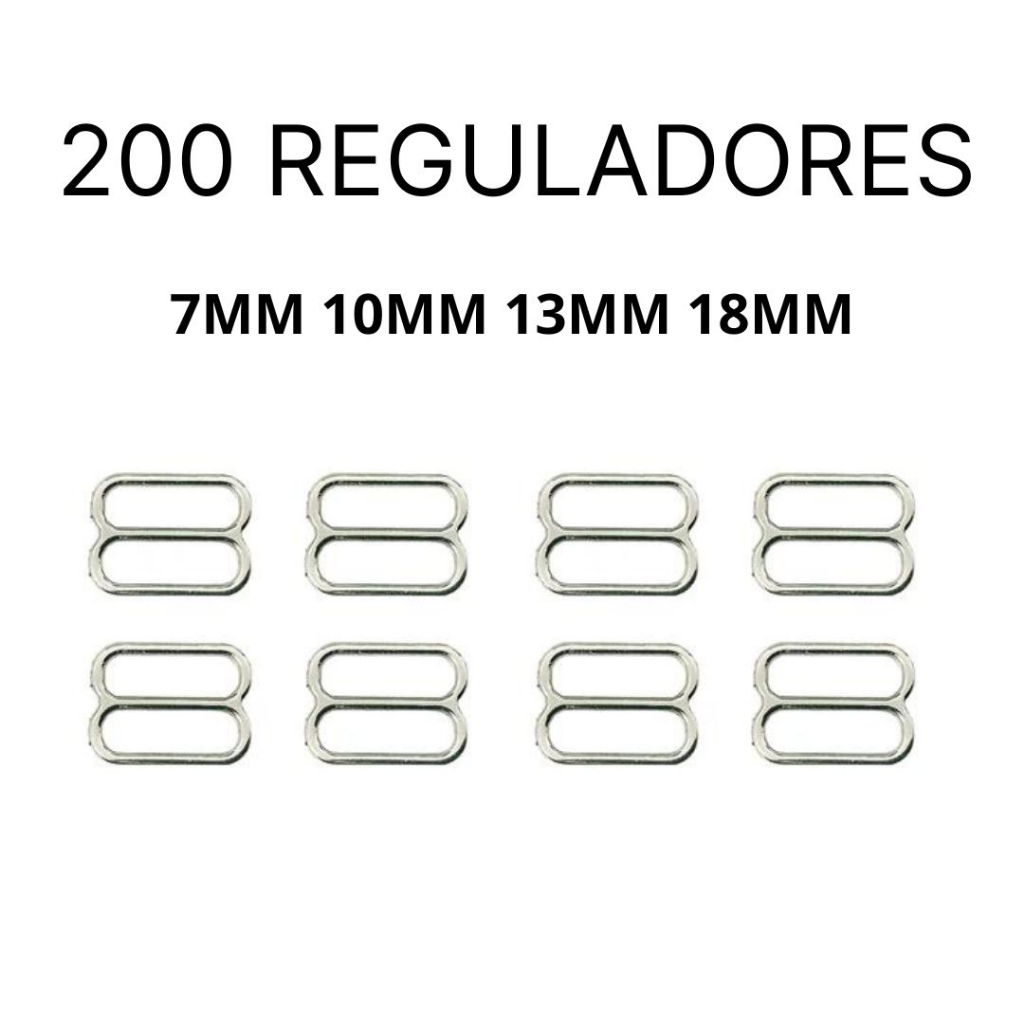 200 Reguladores De Metal Para Alças De Sutiã