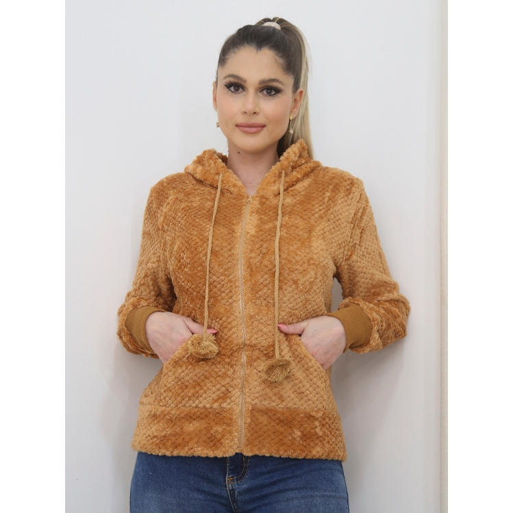 Blusa Frio Casaco Moletom Pelinho Inverno Feminino
