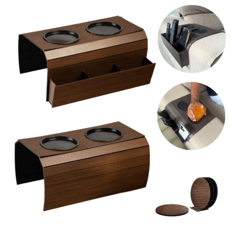 Kit Conjunto 2 Esteiras Porta Copos Suporte Para C