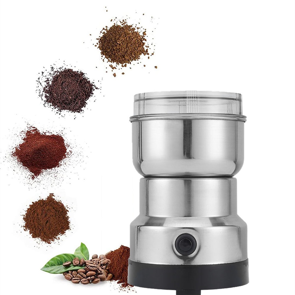 220V Moedor multifuncional de café e especiarias Moedor de aço inoxidável com 4 lâminas Máquina de m