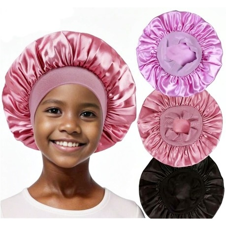 Touca Kids De Cetim Antifrizz Cacheadinhas