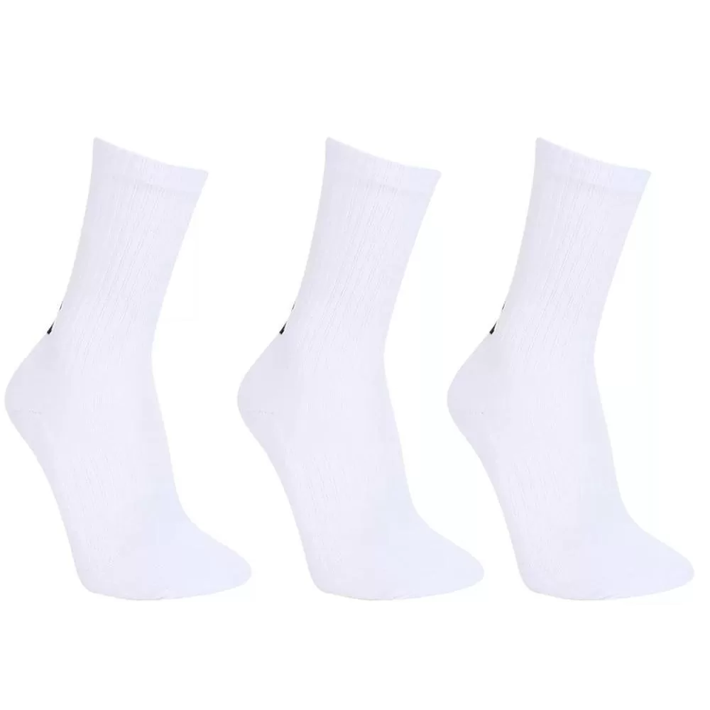 Kit Meia Under Armour Cano Longo Core Cotton Crew 3 Pares – Gelo