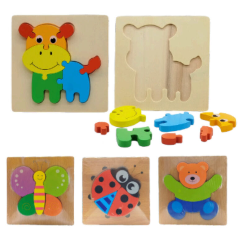 Brinquedo Infantil Quebra Cabeça Didático De Mad