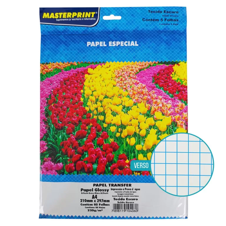 Papel Transfer para Tecido Escuro 235g A4 Dark par
