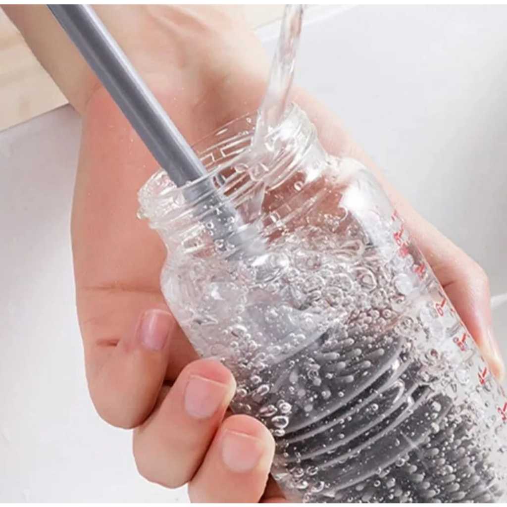 Kit C/ 3 Escovas de Lavar Garrafa Mamadeira Copos, Multiuso,  Escovas de Silicone, Limpeza, Lava Gar