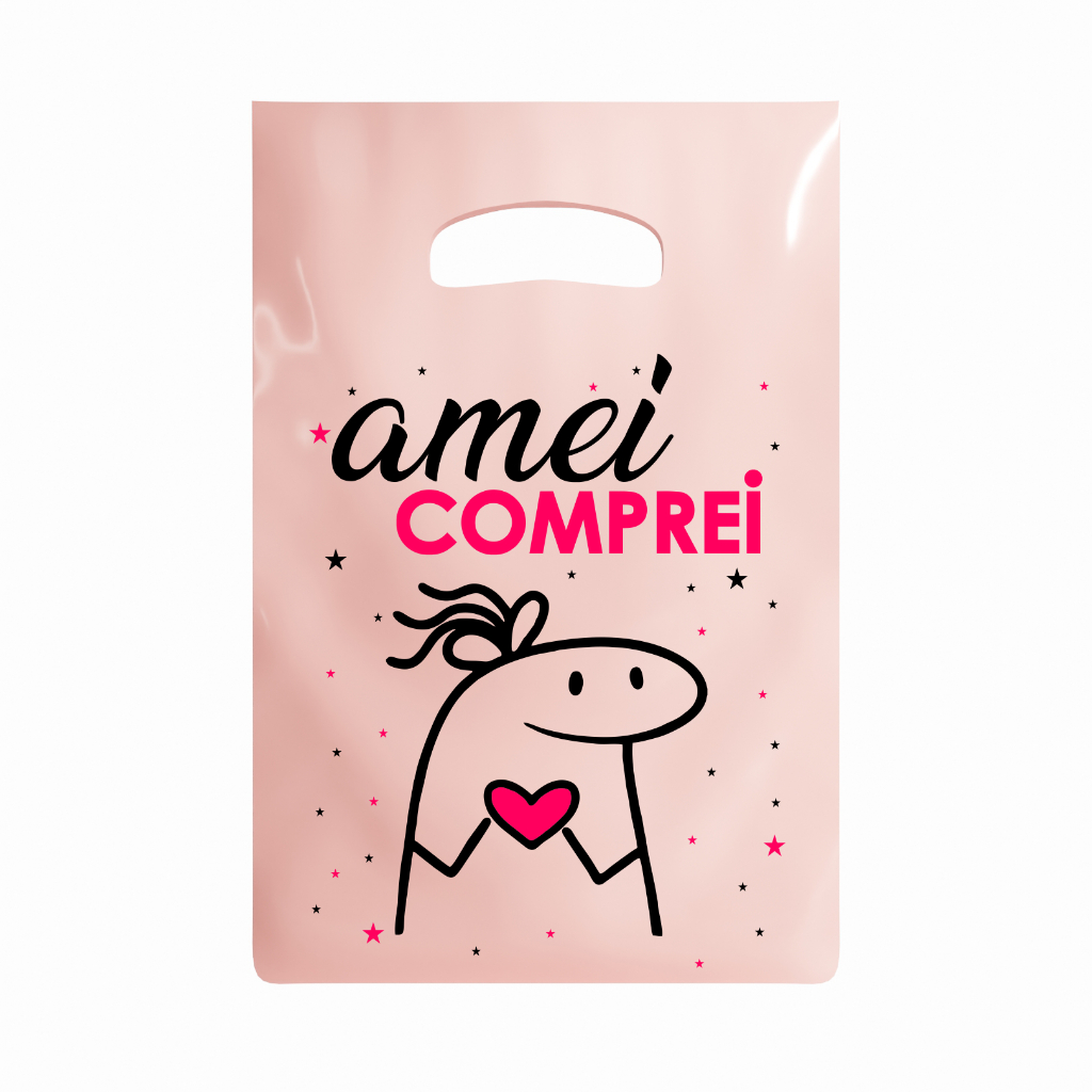 100 sacolas direto da fabrica com frases boca de palhaço boca triste lindas frases para loja, oferta