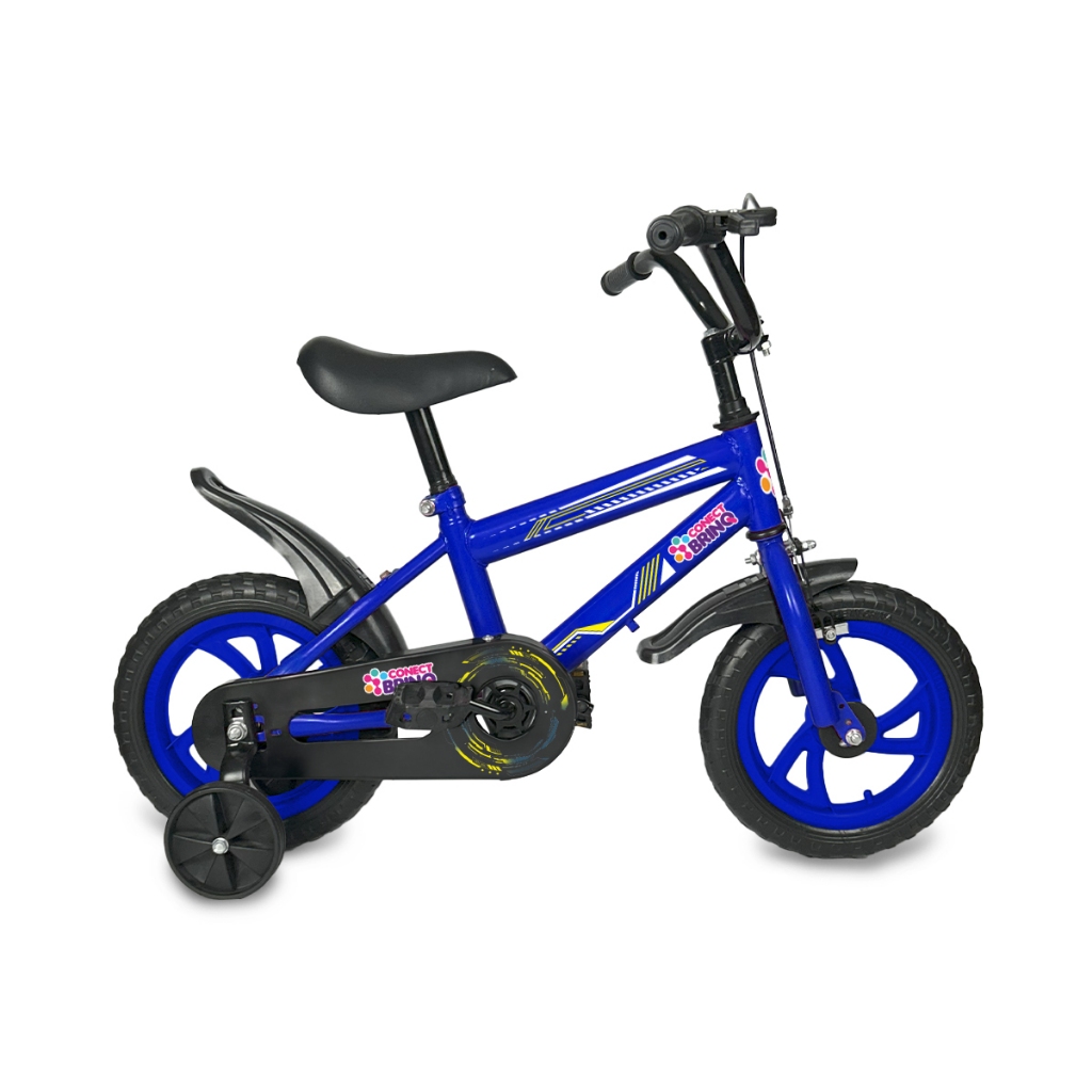 Bicicleta Infantil Aro 12 Com Rodas De Apoio, Freio Seguro E Design Leve Para Crianças Conect Brinq