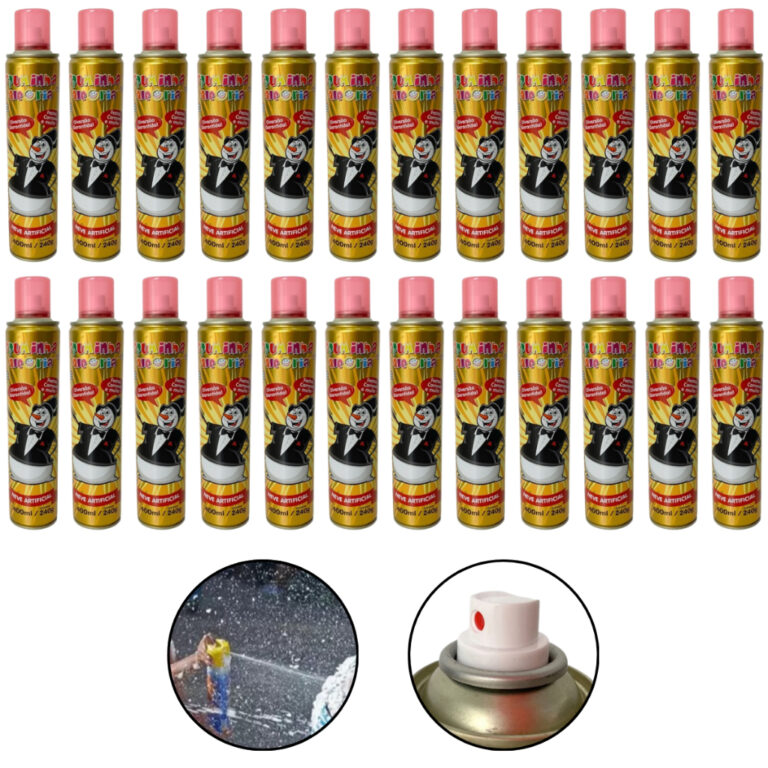 Kit 24 Espuminhas de Carnaval Para Crianças Neve 
