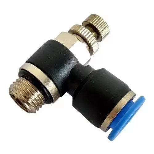 01 Conexão Pneumática Regulador de fluxo Rosca 1
